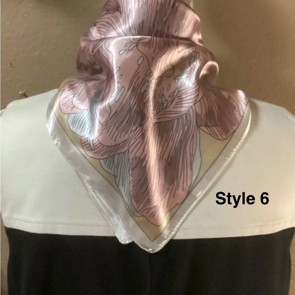 Elegant Pink and White Silk Scarf